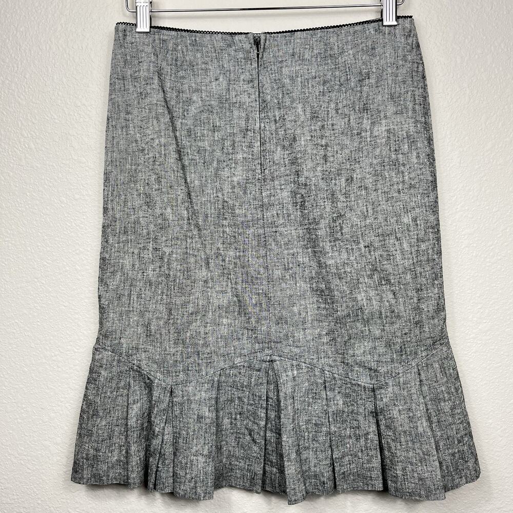Vintage Byer Womens Linen Blend‎ Gray Trumpet Skirt Size 7 Secretary Office Y2K - Picture 2 of 11